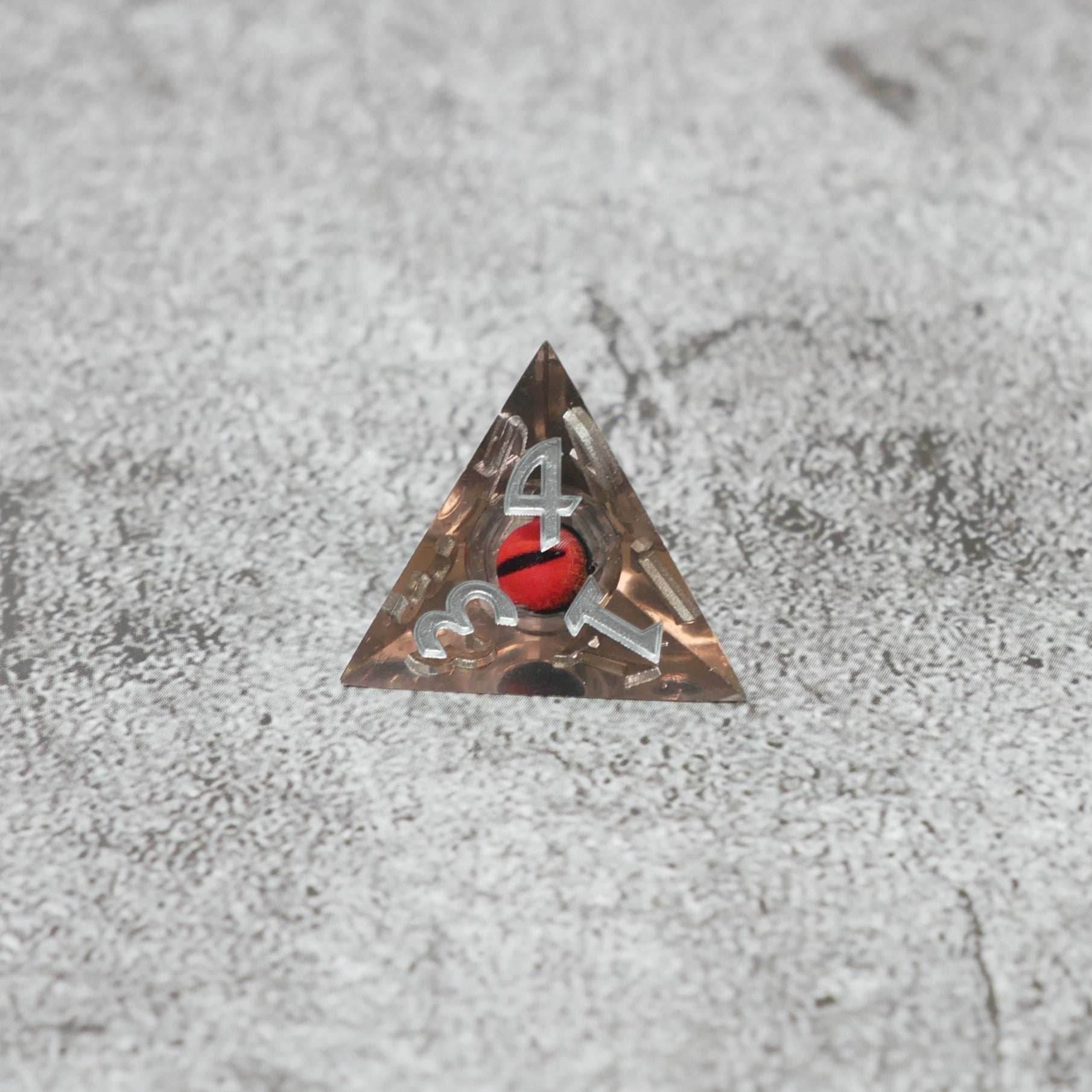 Smaug's Eye | 7 Piece Moving Eye DnD Dice Set | Acrylic RPG Gaming Dice - 