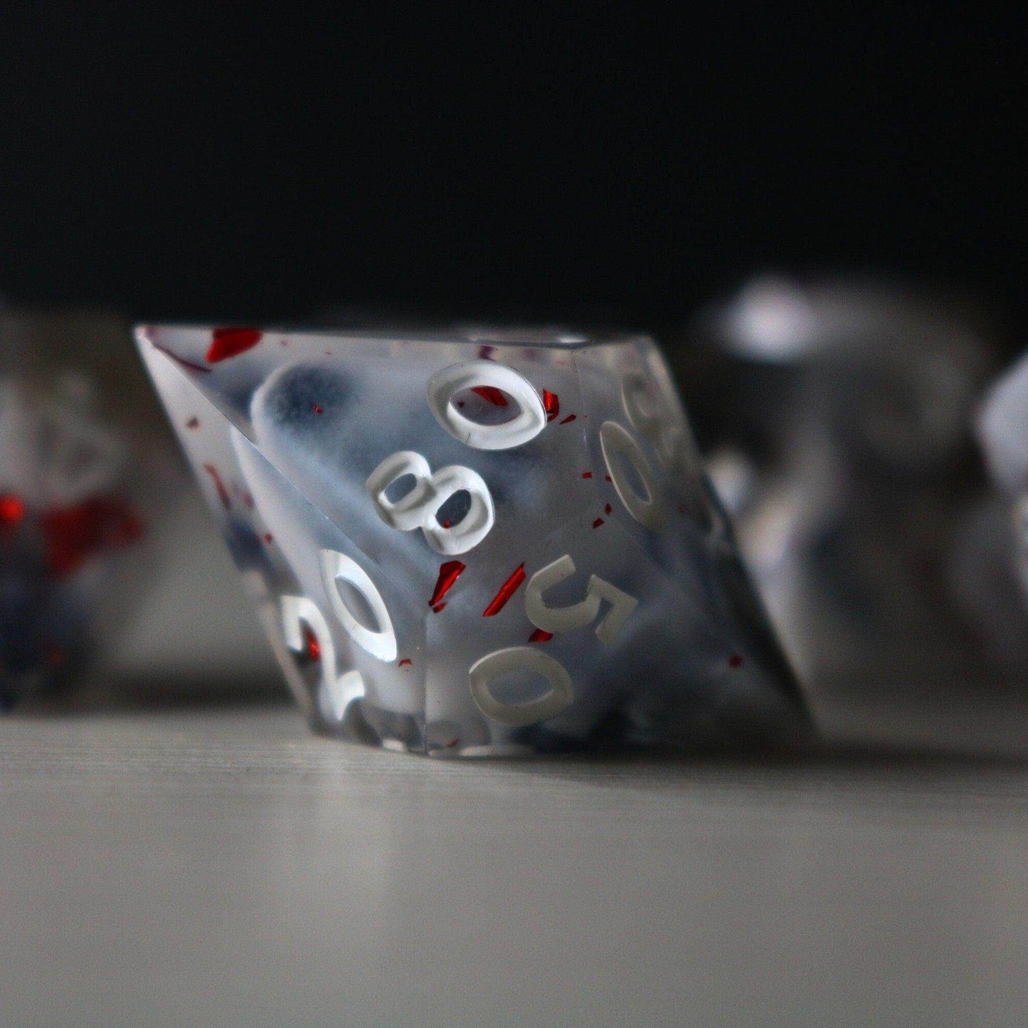 Smoke And Blood Handmade Resin DND Dice Set - Only 1 D20