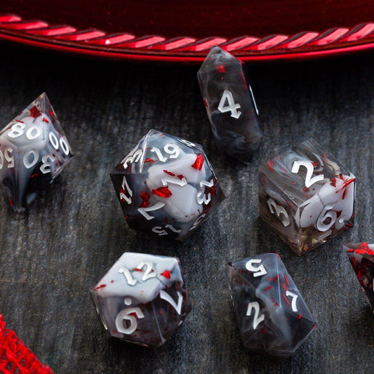 Smoke And Blood Handmade Resin DND Dice Set - Only 1 D20