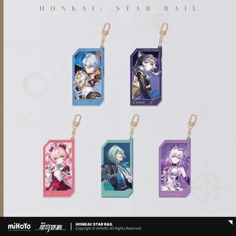 Invitation From The Stellar Series Glitter Quicksand Acrylic Keychain Honkai: Star Rail