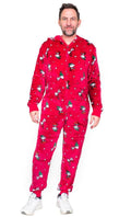 Peanuts Snoopy All Over Pajama Zip Up Union Suit Sleepwear - S