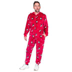 Peanuts Snoopy All Over Pajama Zip Up Union Suit Sleepwear - S