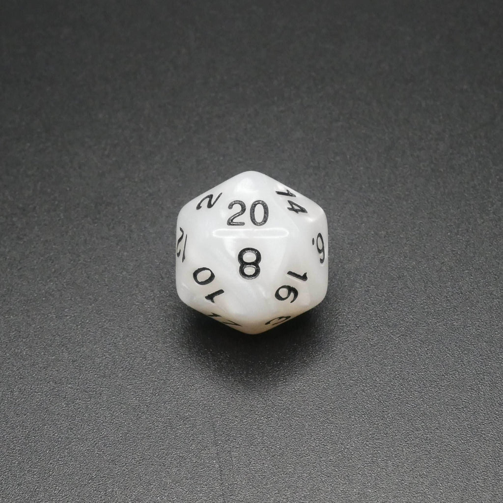 Snowy Owl - 7 Piece DnD Dice Set | Acrylic RPG Gaming Dice - 