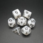 Snowy Owl - 7 Piece DnD Dice Set | Acrylic RPG Gaming Dice - 