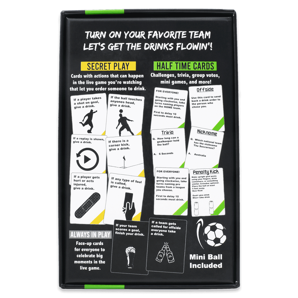 WATCH SOCCER, GET DRUNK - The Live Soccer Drinking Game - 