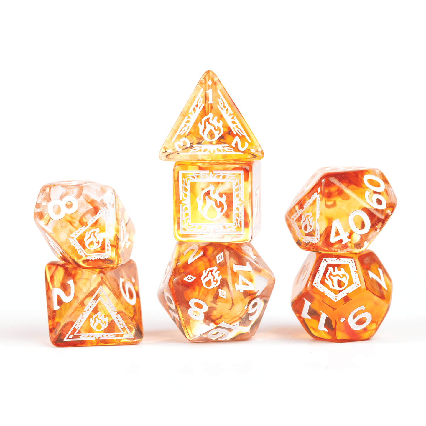 D&D Adventure Dice Set - Sorcerer Edition | Orange 16pc Collection - 