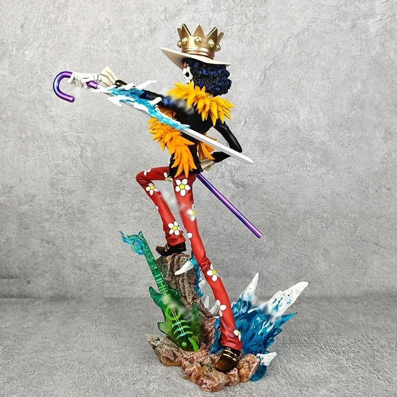 Soul King Brook One Piece Anime Action Figures, Straw Hat Pirates Figurines PVC Statue 33 CM