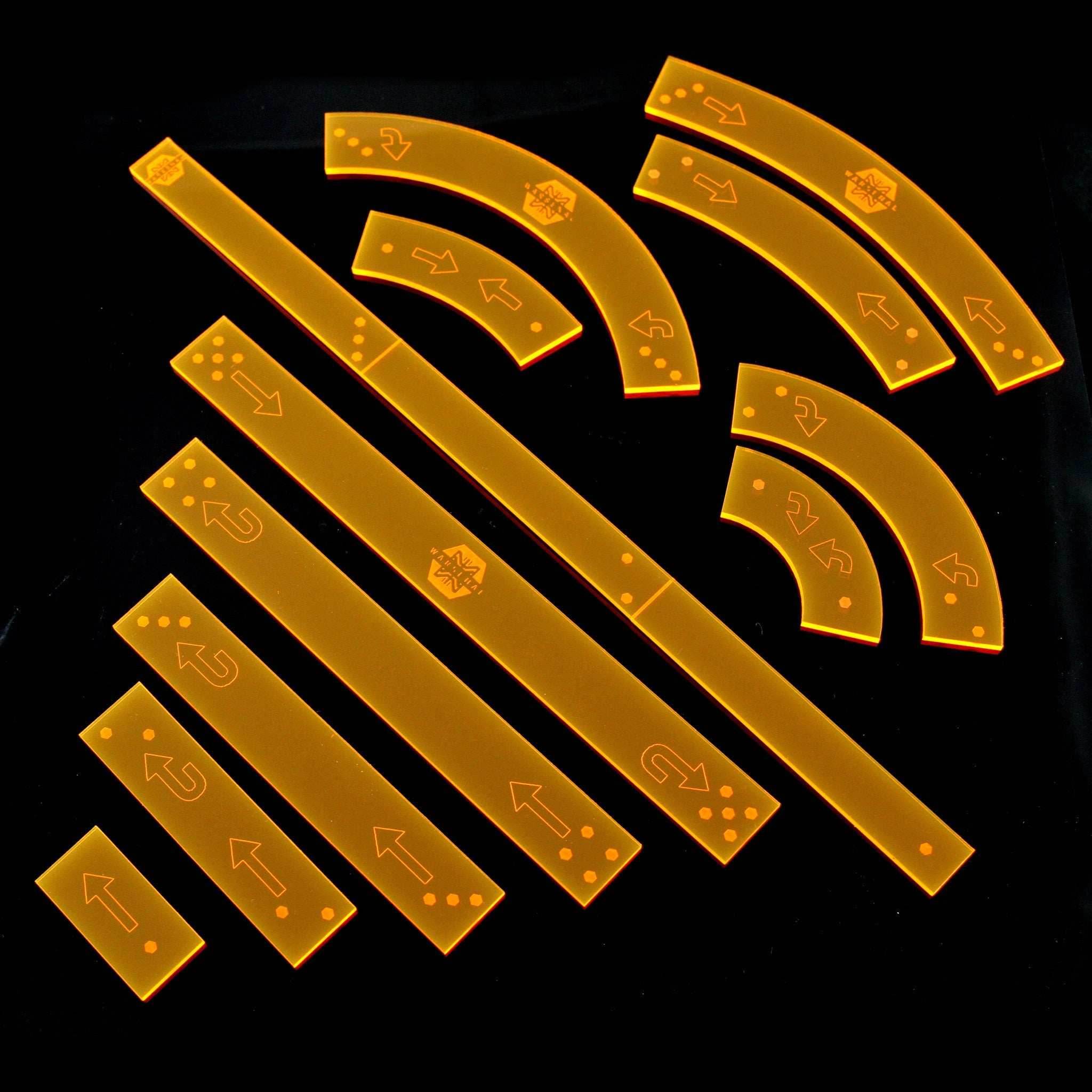Space Combat Templates - Fluorescent Orange