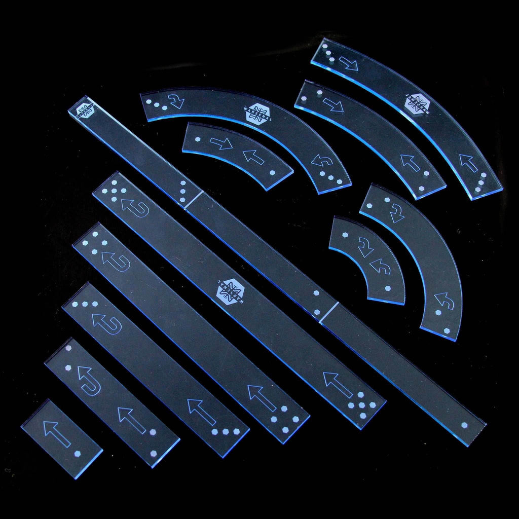 Space Combat Templates - Fluorescent Blue
