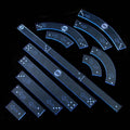 Space Combat Templates - Fluorescent Blue