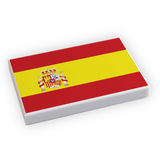 Spain Flag (2x3 Tile) made using LEGO part - 