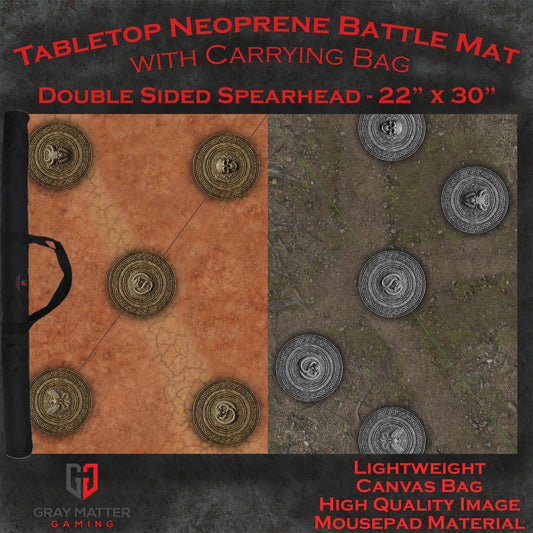 Spearhead - Cracked Earth & Deep Forest - Neoprene Battle Mat - Warhammer Spearhead AoS Age of Sigmar - 22x30