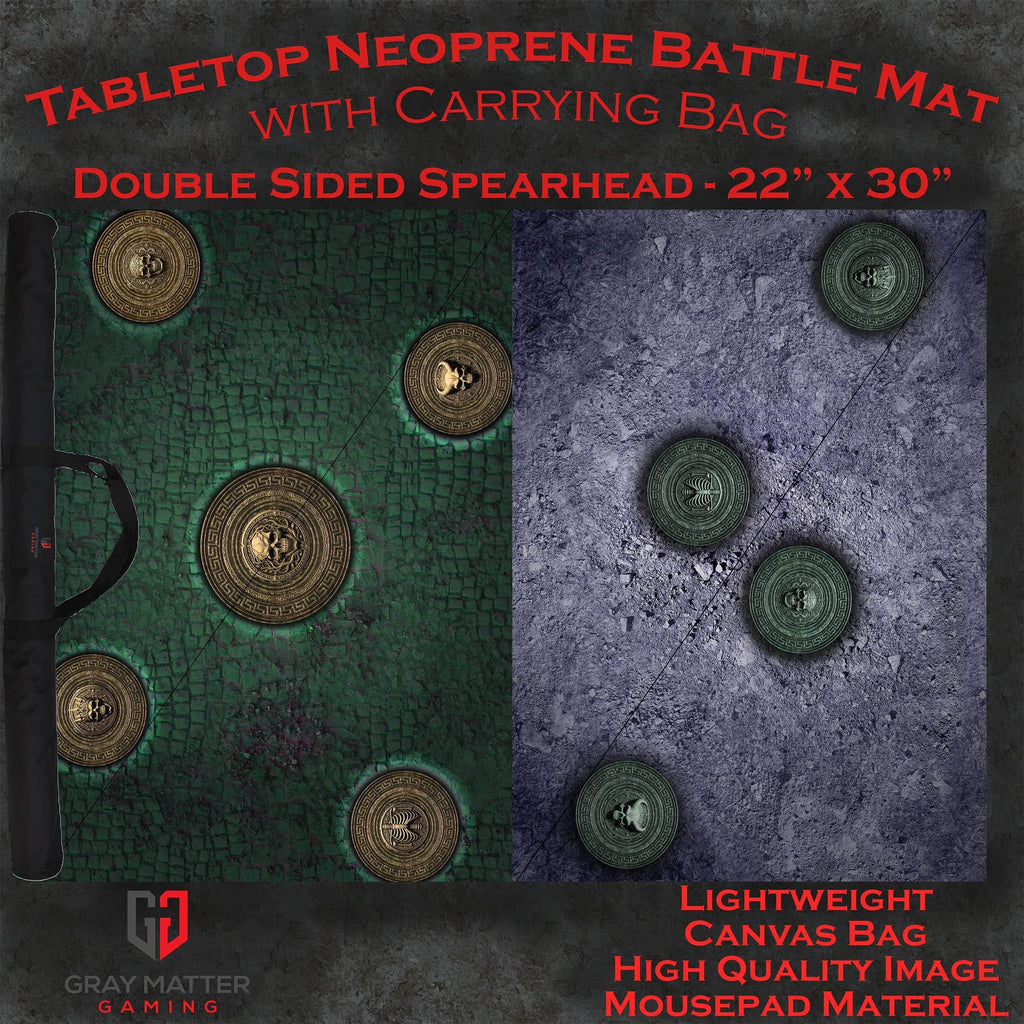 Spearhead Season 2 - Broken Cobblestone & Desert Paths - Neoprene Battle Mat with Bag - 22x30