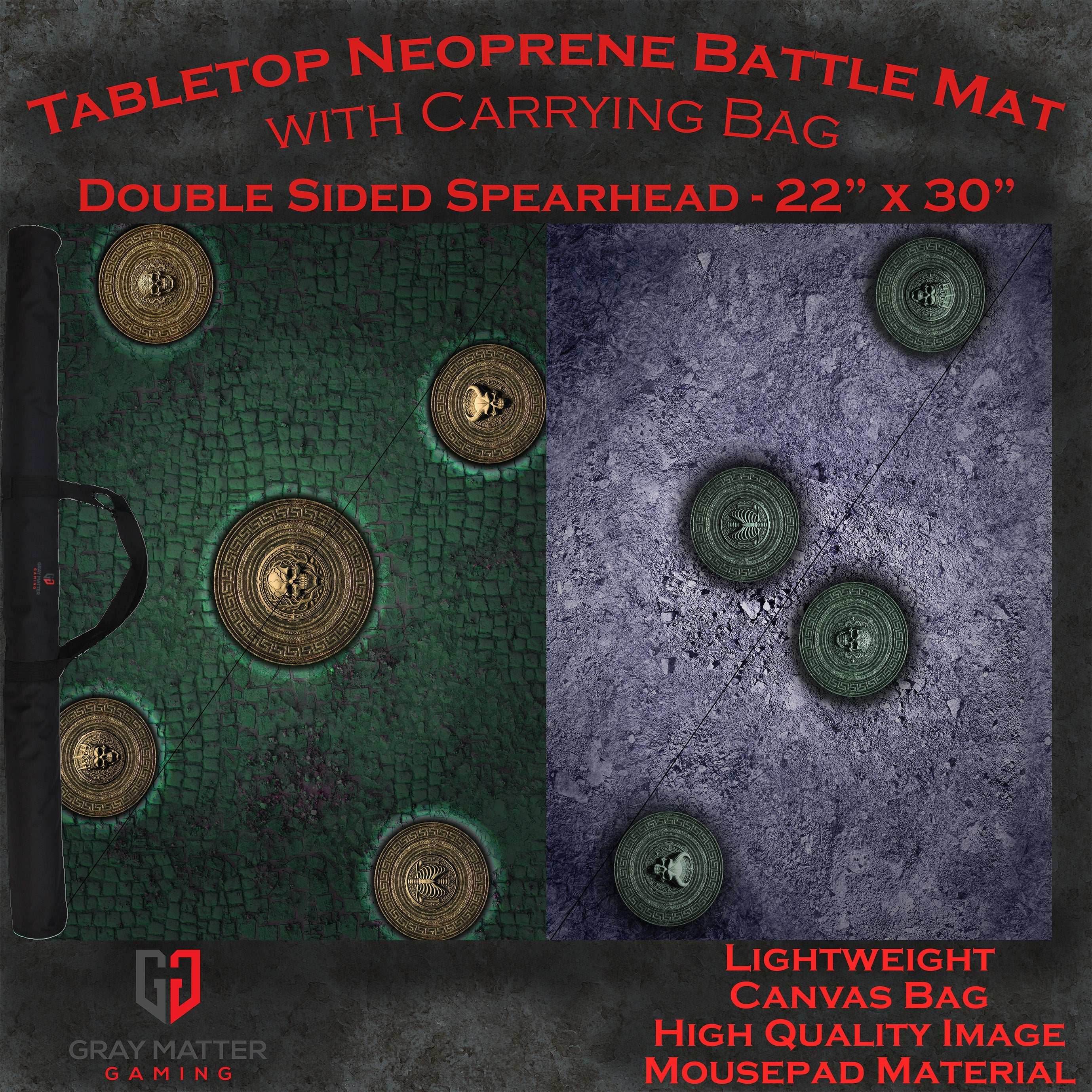 Spearhead Season 2 - Broken Cobblestone & Desert Paths - Neoprene Battle Mat with Bag - 22x30