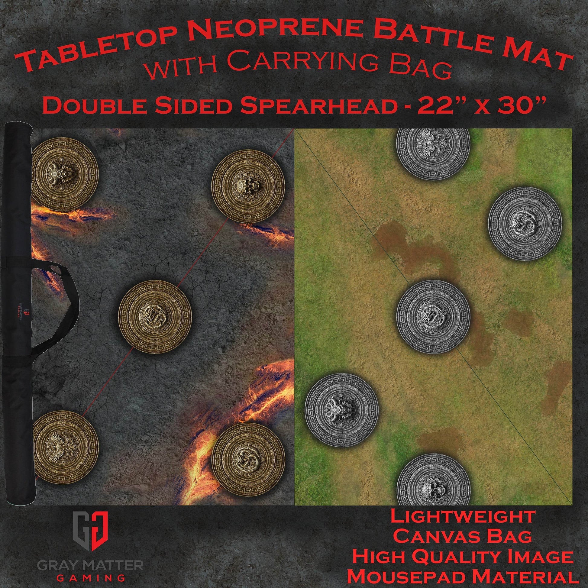 Spearhead - Infernal Steppes & Traveler's Road - Neoprene Battle Mat - Warhammer Spearhead AoS Age of Sigmar - 22x30