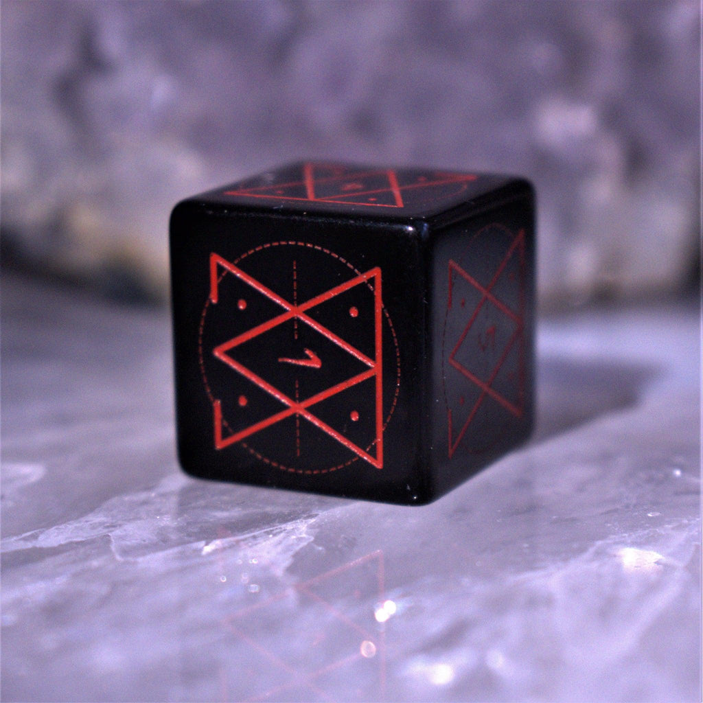 Spellcaster Obsidian Stone Dice