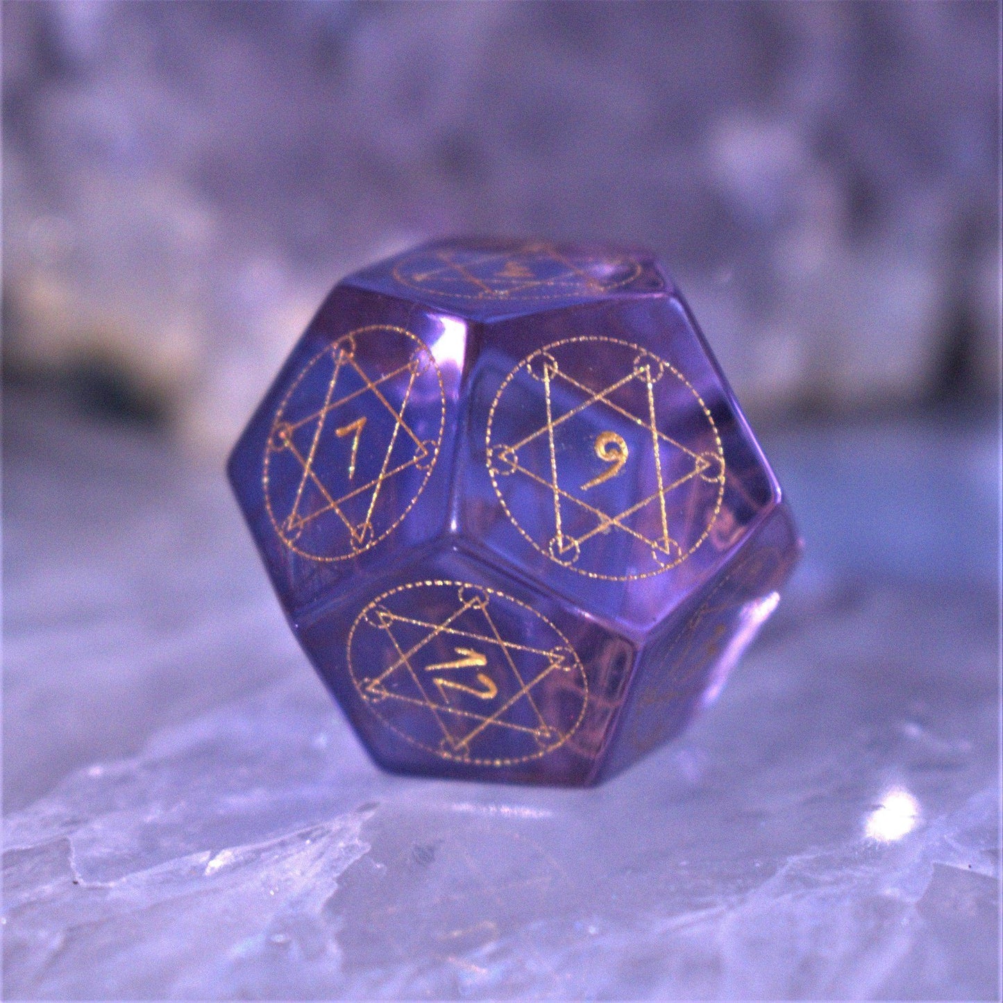 Spellcaster Purple Glass Dice Set 'PRE-ORDER | SPRING EVENT DEAL' - 