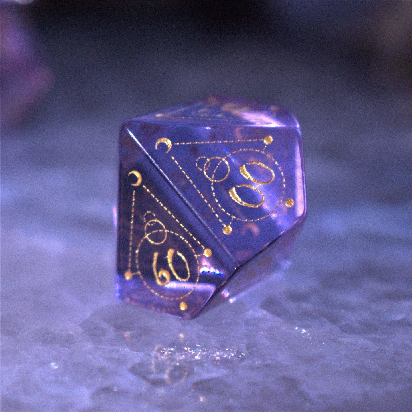 Spellcaster Purple Glass Dice Set 'PRE-ORDER | SPRING EVENT DEAL' - 