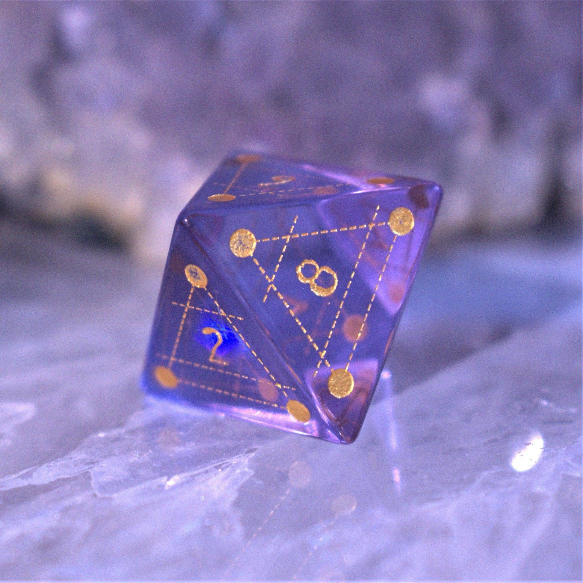 Spellcaster Purple Glass Dice Set 'PRE-ORDER | SPRING EVENT DEAL' - 