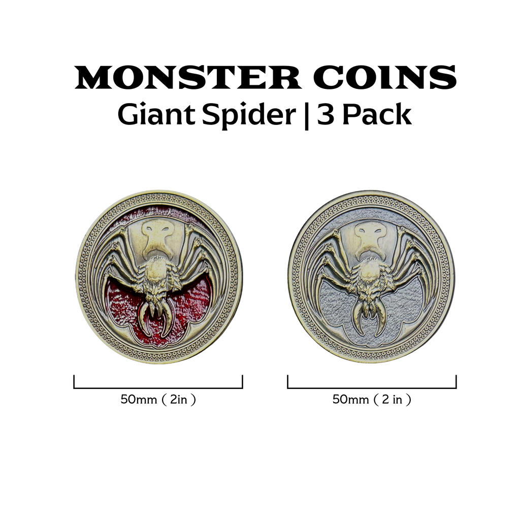 Monster Coins - Giant Spider - 3 Pack