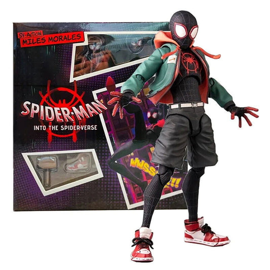 Spiderman Miles Morales Figure, Marvel Spider-Man Spider Verse Figurine 5 in