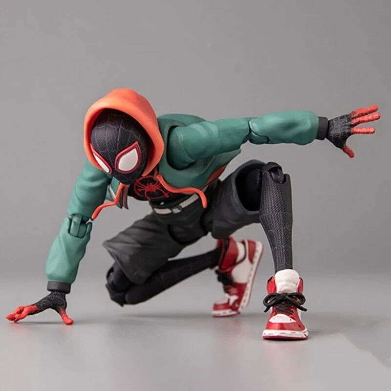 Spiderman Miles Morales Figure, Marvel Spider-Man Spider Verse Figurine 5 in