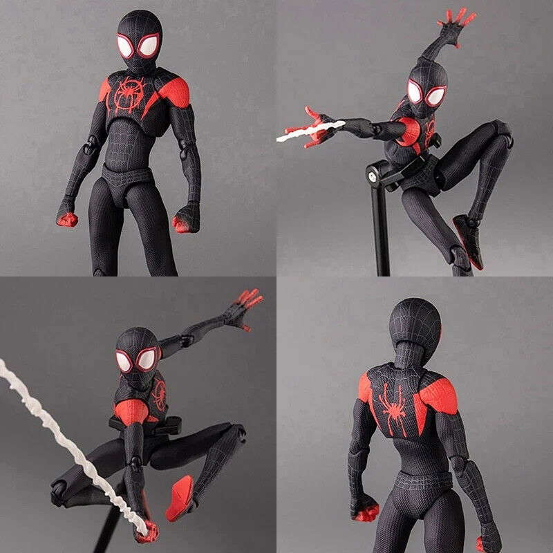 Spiderman Miles Morales Figure, Marvel Spider-Man Spider Verse Figurine 5 in