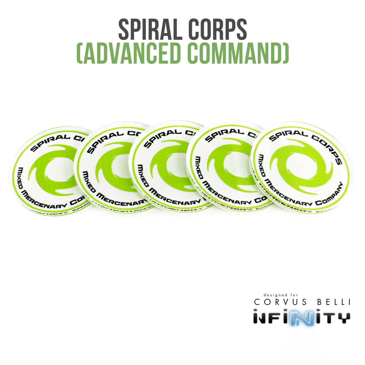 Infinity Faction Command Tokens - Spiral Corps (5pc)