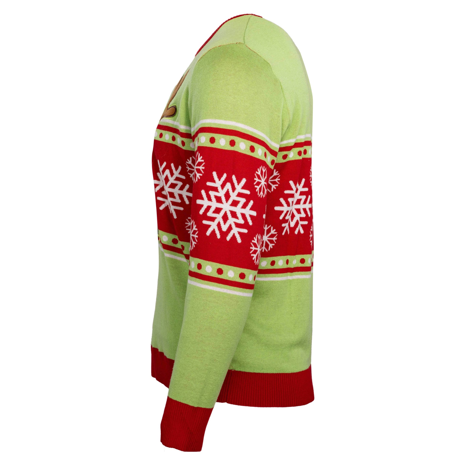 Spongebob LED Reindeer Nose Ugly Christmas Sweater - XS