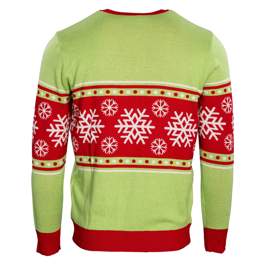 Spongebob LED Reindeer Nose Ugly Christmas Sweater - XS