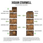Xiguan Components - Stairwell - Left Entrance / Color Printed