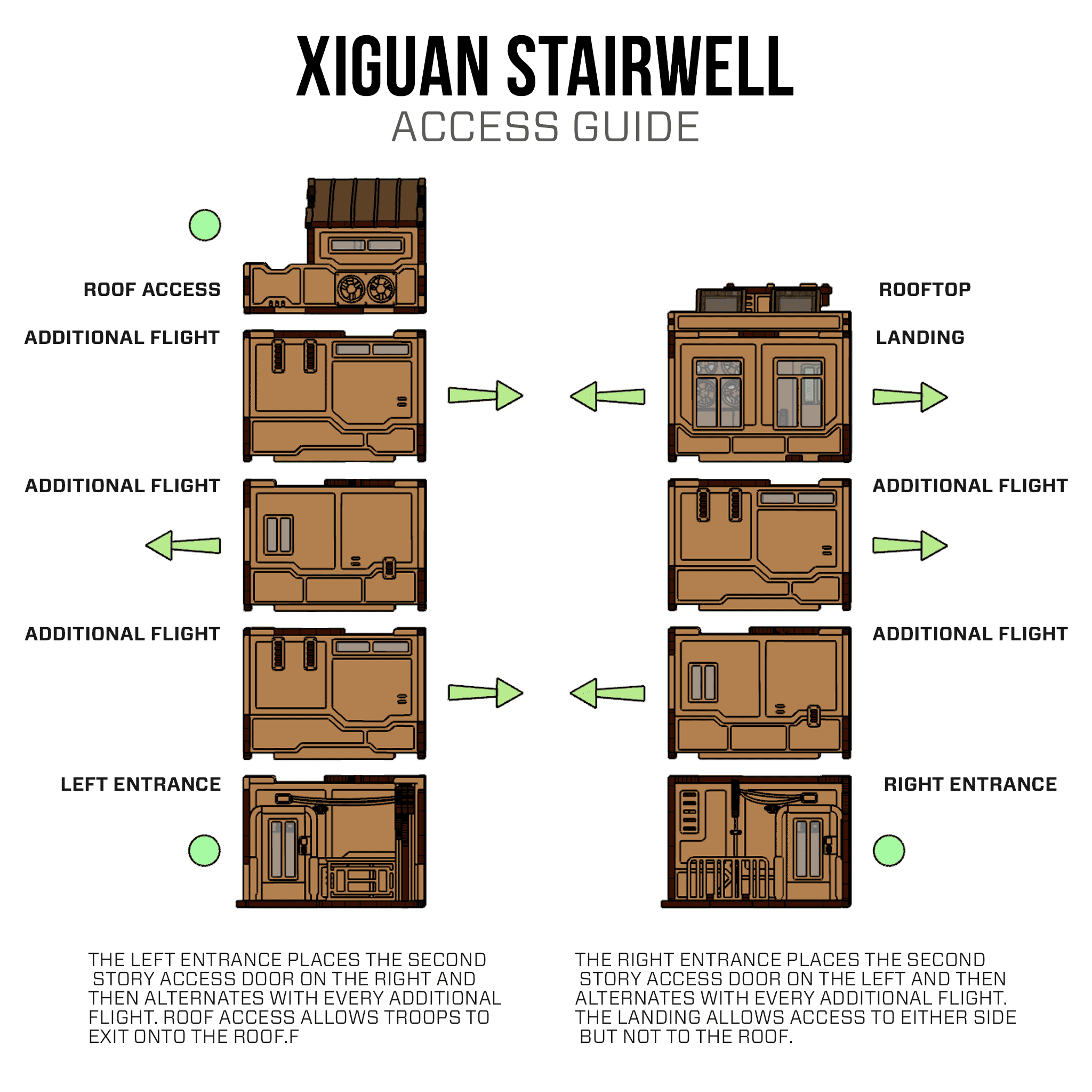 Xiguan Components - Stairwell - Left Entrance / Color Printed