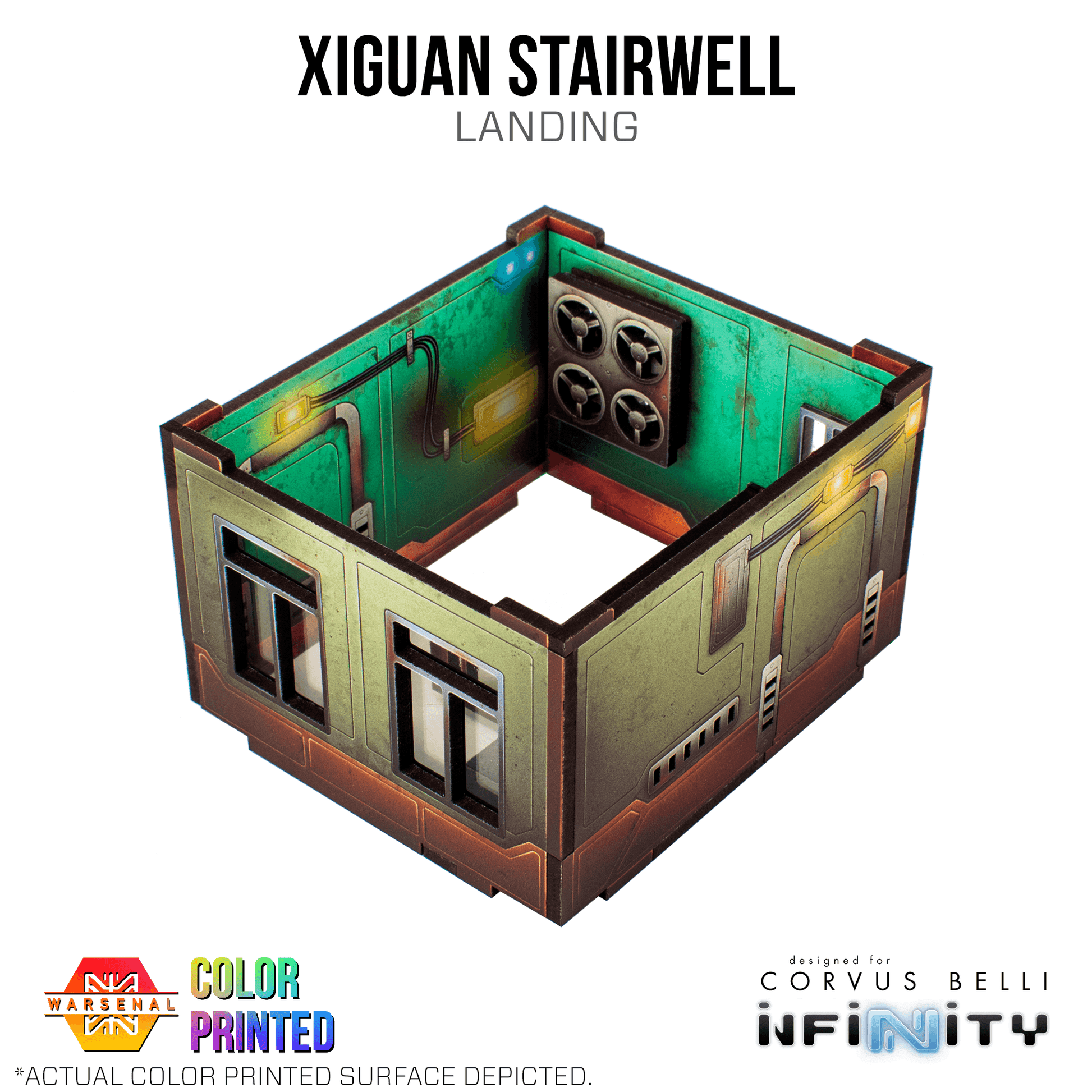 Xiguan Components - Stairwell - Left Entrance / Color Printed