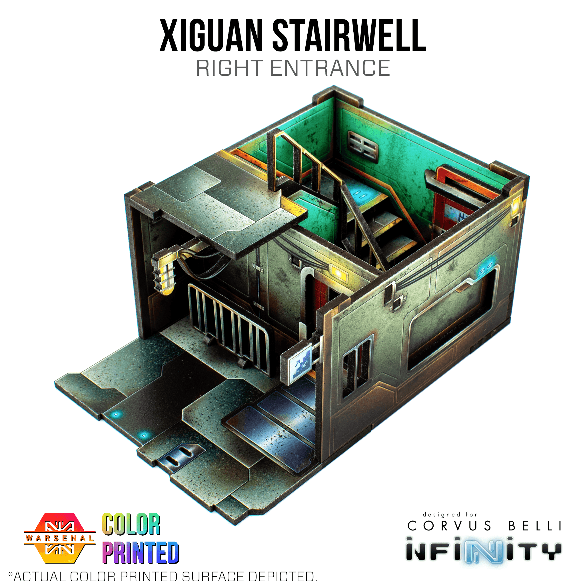 Xiguan Components - Stairwell - Right Entrance / Color Printed