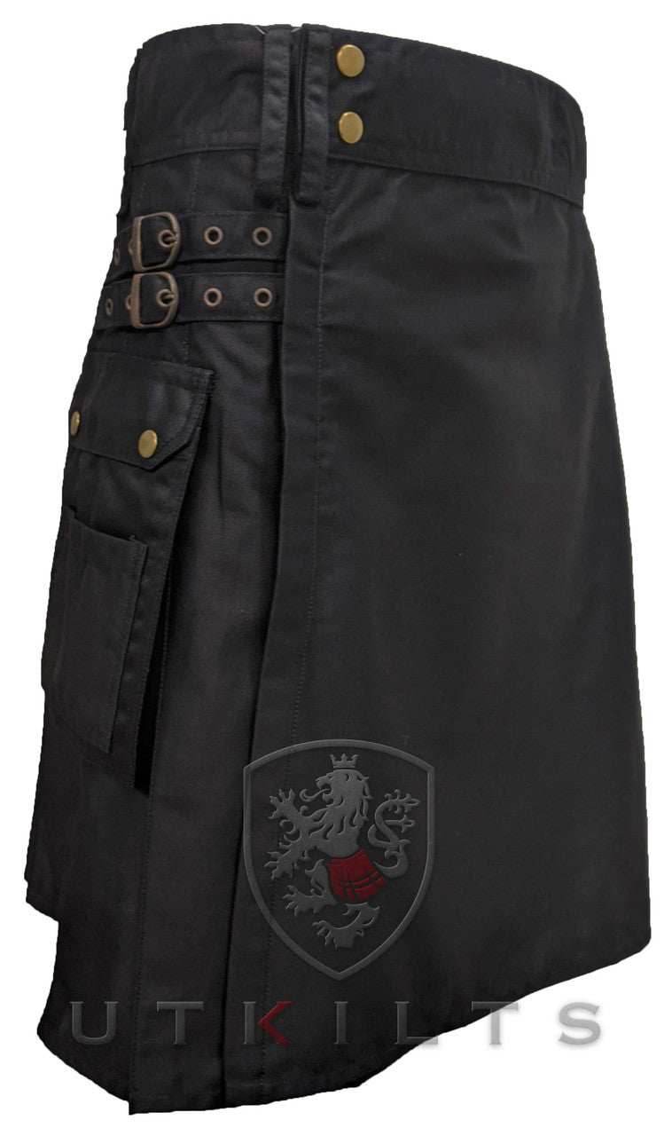 Utility Kilt – GlenLoch, Black - 30 / 22