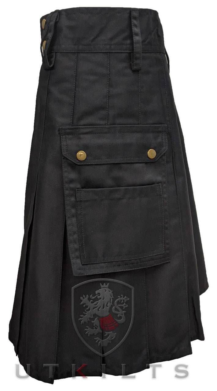 Utility Kilt – GlenLoch, Black - 30 / 22