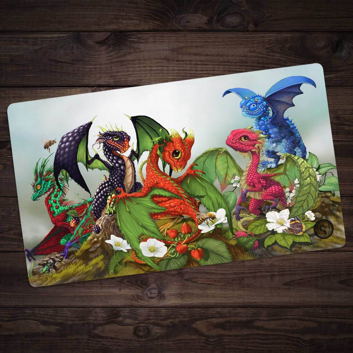 Mixed Berries Dragons Playmat - Plain
