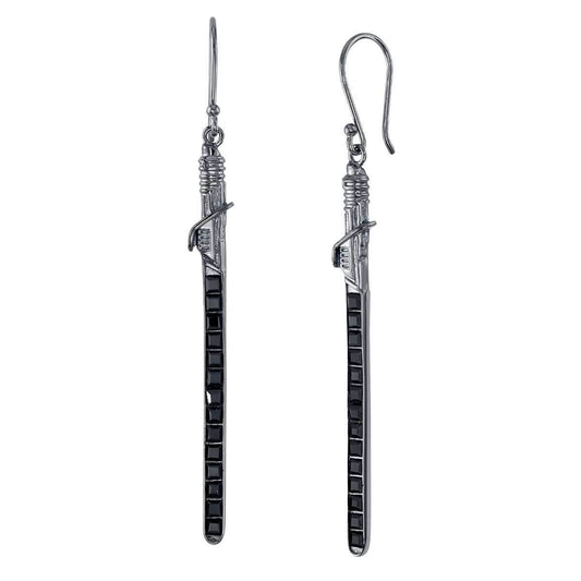 Star Wars X RockLove Darksaber Crystal Lightsaber Earrings - 