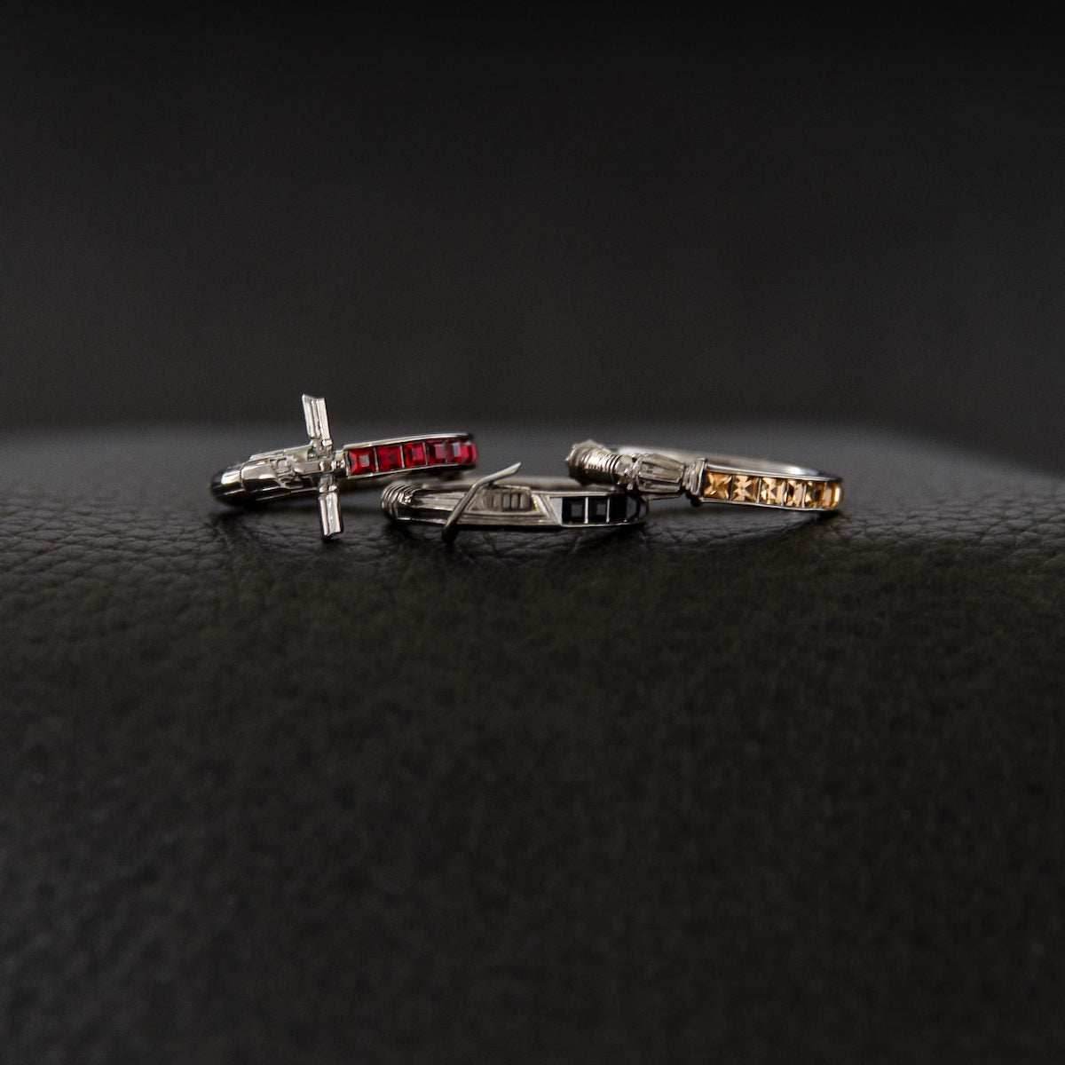 Star Wars X RockLove Darksaber Crystal Lightsaber Ring - Size 5