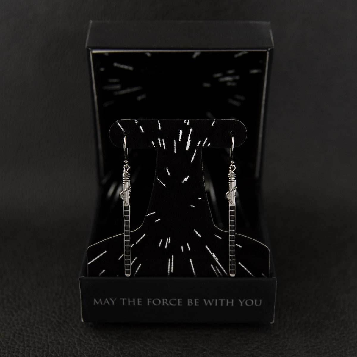 Star Wars X RockLove Darksaber Crystal Lightsaber Earrings - 