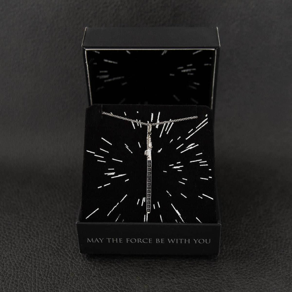 Star Wars X RockLove Darksaber Crystal Lightsaber Necklace - 
