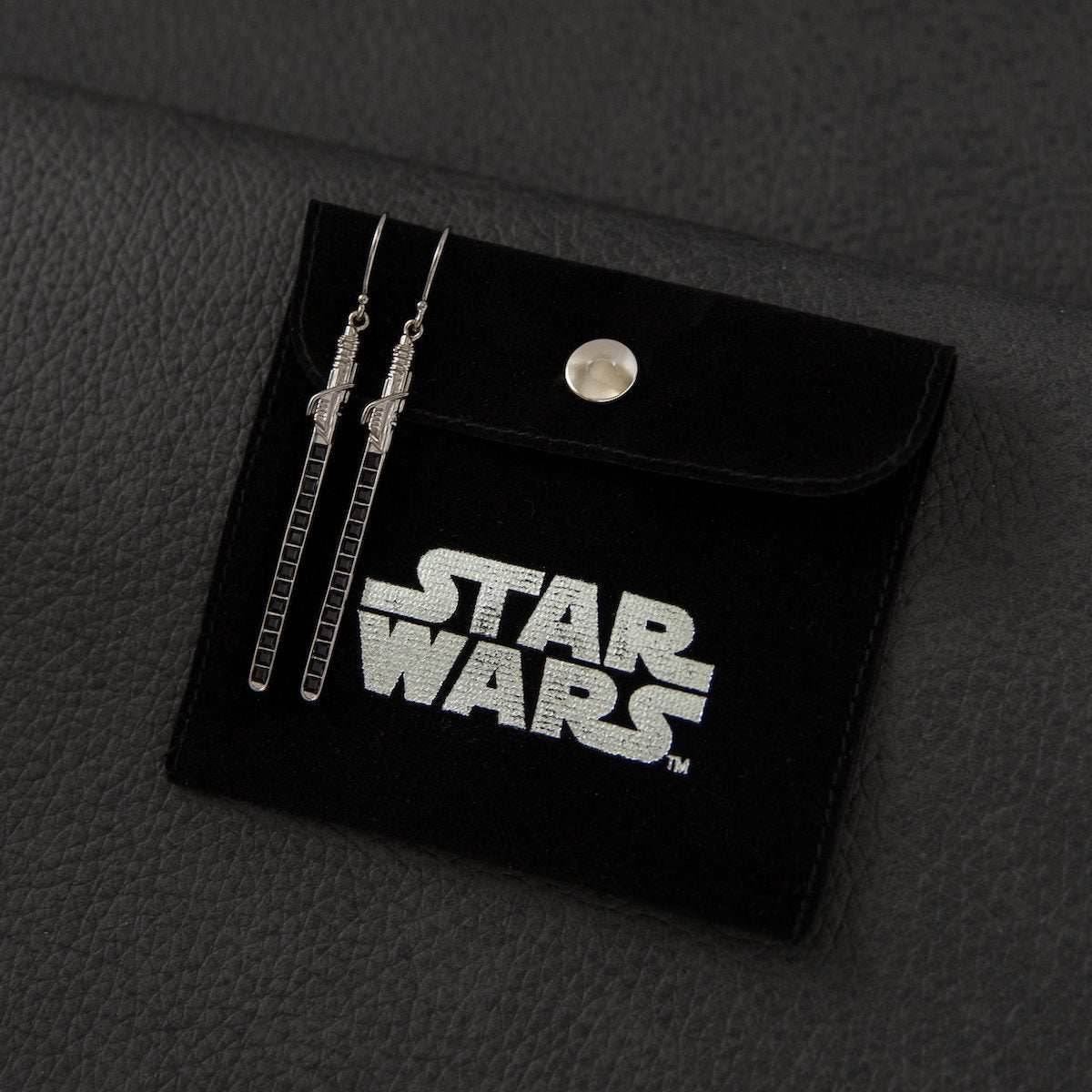 Star Wars X RockLove Darksaber Crystal Lightsaber Earrings - 