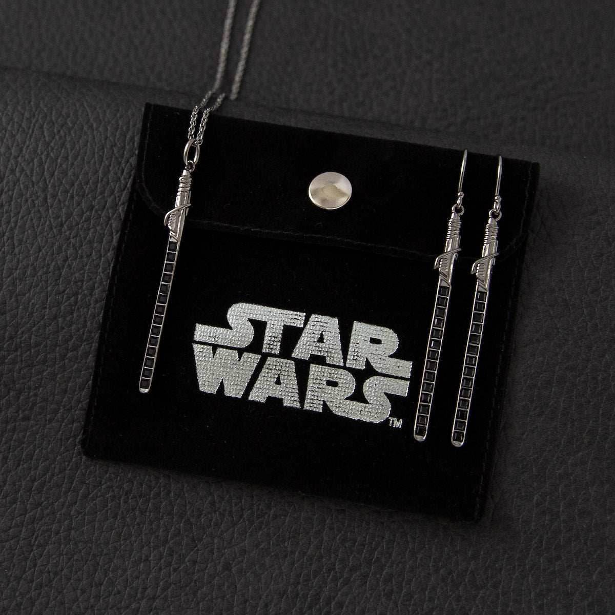 Star Wars X RockLove Darksaber Crystal Lightsaber Earrings - 