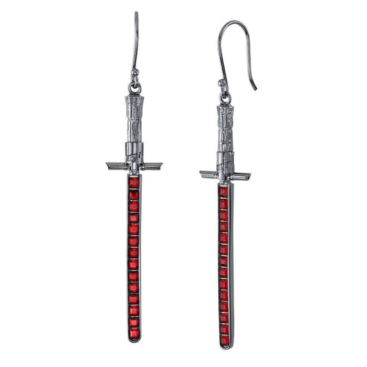 Star Wars X RockLove Kylo Ren Crystal Lightsaber Earrings - 