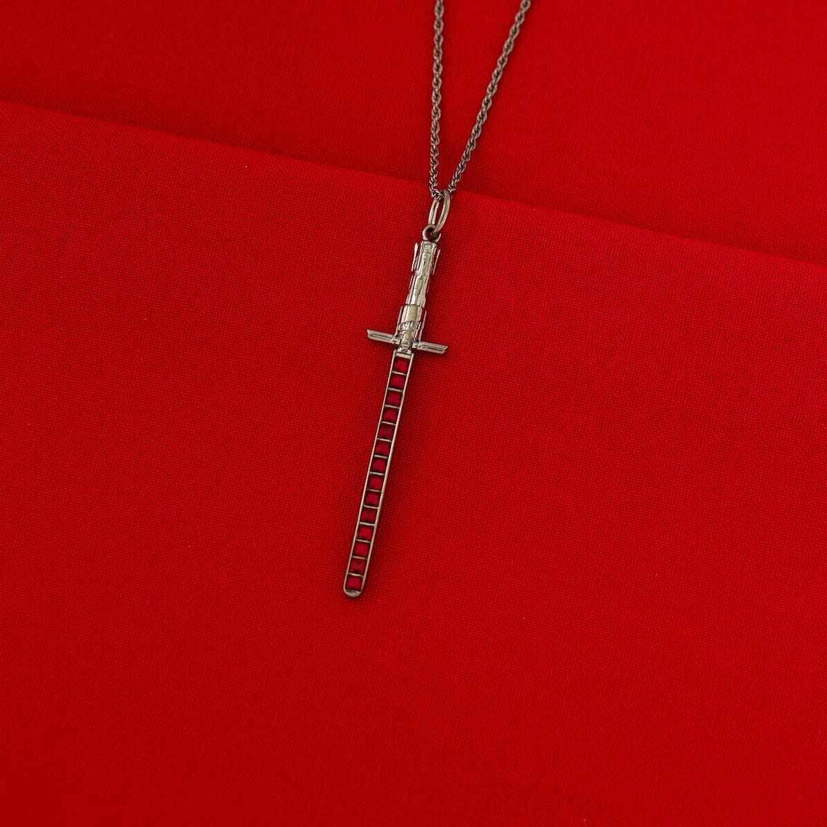 Star Wars X RockLove Kylo Ren Crystal Lightsaber Necklace - 