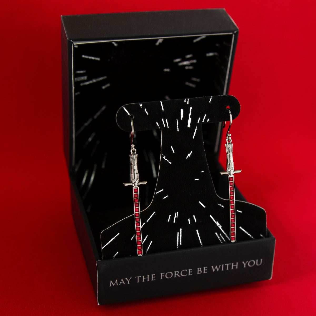 Star Wars X RockLove Kylo Ren Crystal Lightsaber Earrings - 