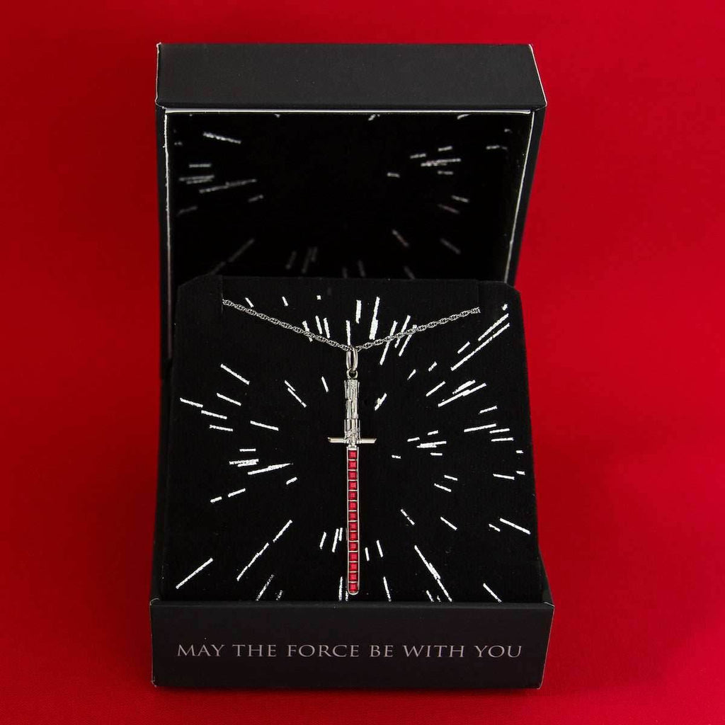 Star Wars X RockLove Kylo Ren Crystal Lightsaber Necklace - 