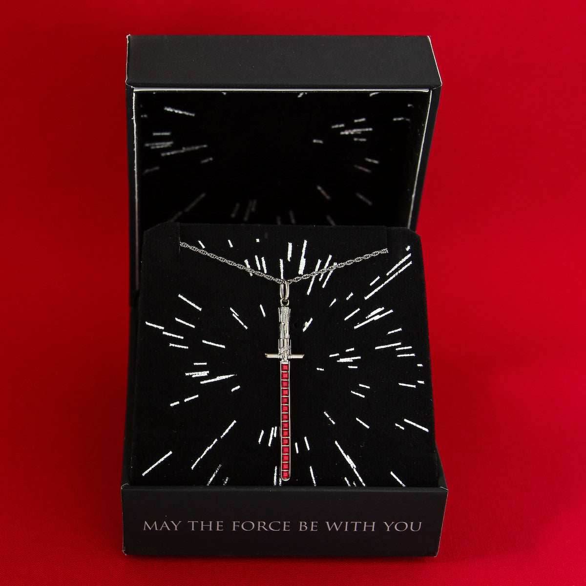 Star Wars X RockLove Kylo Ren Crystal Lightsaber Necklace - 