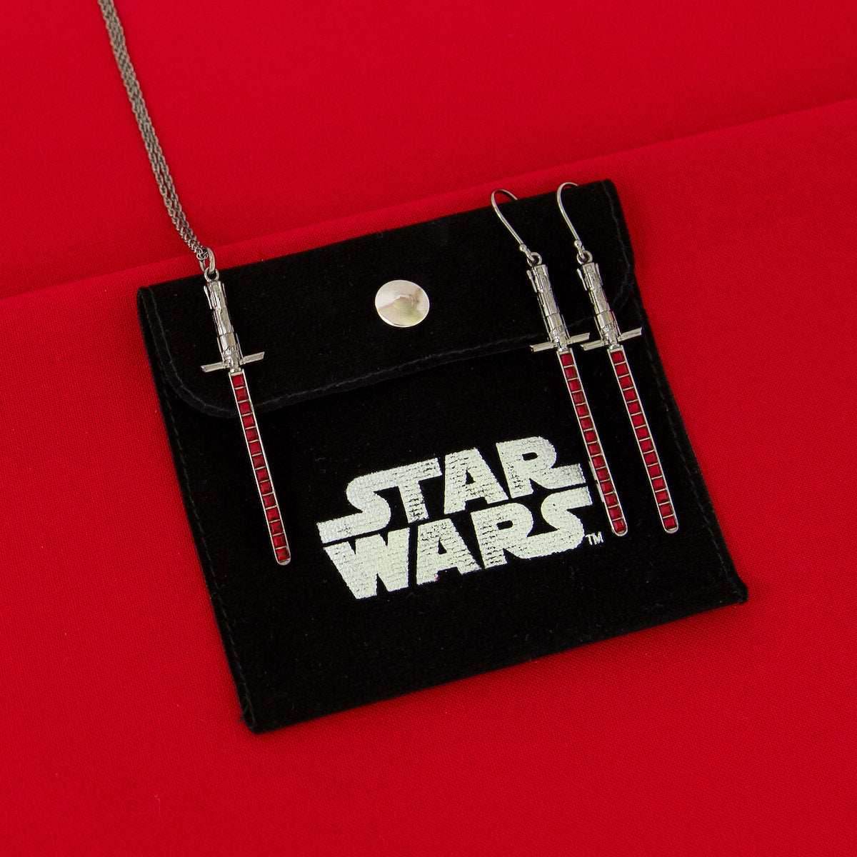 Star Wars X RockLove Kylo Ren Crystal Lightsaber Earrings - 