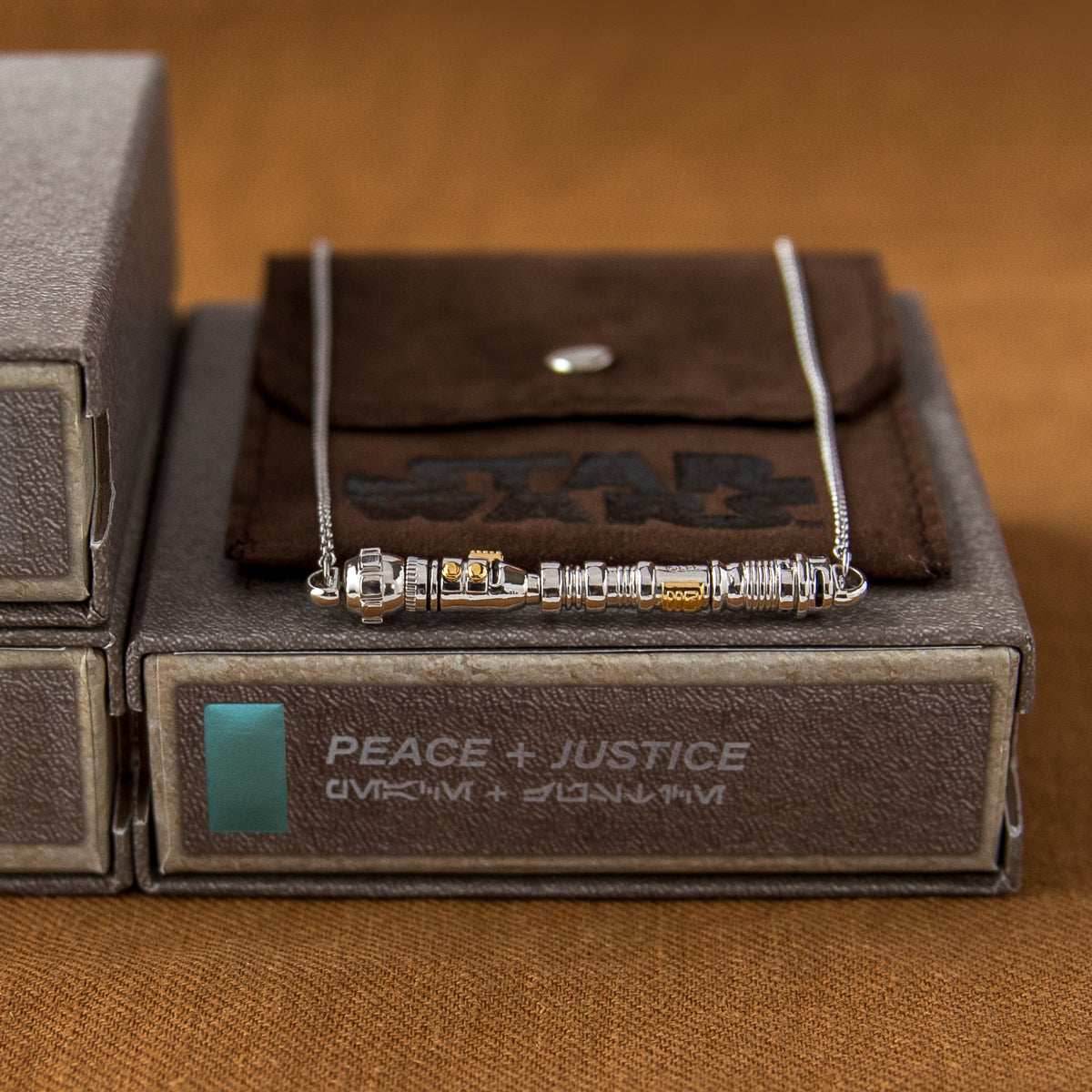 Star Wars X RockLove LIGHTSABER WORKSHOP Peace and Justice Lightsaber Necklace - 